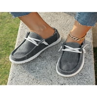 RotoSW Womens Loafers Slip na casual cipelama čipkasti stanovi lagani okrugli nožni prst ravna vožnja