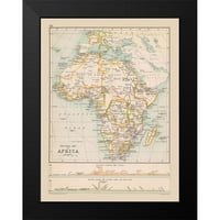 BARTHOLOMEW CRNI MODERNI UKLJUČINI MUZEJ Art Print pod nazivom - Politička Afrika - Bartolomej 1892