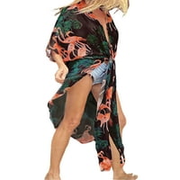 LUMENTO WOOPE Cvjetni plažni plaža od plaže od cipela Chiffon Cardigan kimono bikini Pokrijte ljetni