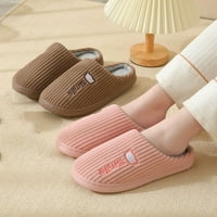 KETYYH-CHN Ženske papuče Fuzzy Slatke zatvorene kućne papuče pokloni Spavaća soba Cipele Khaki, 44