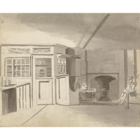 James Miller Black Modern Framed Museum Art Print pod nazivom - unutrašnjost kafe kuće