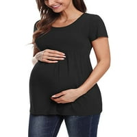 Majčinska odjeća Žene njege dojilje za dojenje majice Mekano kratki rukav trudnoći Pajamas Casual Labavi