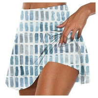 Suknje za tenis za žene Twill uzorak Dužina koljena Visoko strukske suknje Golf Nagli ugrađene kratke