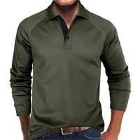 GUZOM Muške majice Veliki i visoki kairani ukras od velike rukava sa džepovima Slim Fit Fall majice Vojska zelena