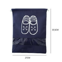 Travel Cipele Skladišne ​​torbe Sandale Tenisice Papuče za prašinu otporne na prašinu torbice Prijenosni, srednji, tamno plavi