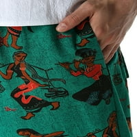Colisha muškarci Capri pantalone širokoga noge harem pant na sredini struka obrezane hlače labave plaža