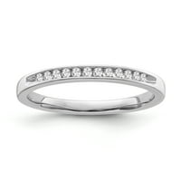 Fini nakit 10k bijeli zlatni dijamantski prsten, veličina 9.5