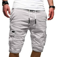 Pergeraug Muške Duksete Sportske kratke hlače Alatne ploče Teretne hlače za muškarce Bijeli XL