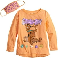 Scooby-doo Djevojke majica s dugim rukavima s zvijezdama sa maskom za lice
