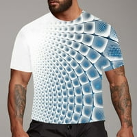 Muške modne 3D print T majice Smiješni grafički uzorak Crewneck Teers kratkih rukava