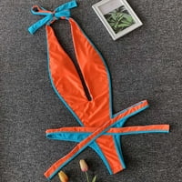 Ženski Halter dubok V izrez Jedan od kupaćih kupaćih košulja HIGH CUTH kupanje odijelo za kupaće kostime