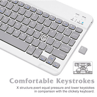 Ultra tanka Bluetooth punjiva tastatura za Insignia NS-24DF310NA i sve Bluetooth omogućene iPad, iPhones,