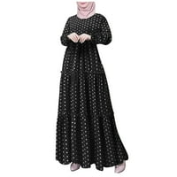 Haljine Viadha za ženski boemska tiskana muslimanska haljina casual elegantna haljina za odmor rub