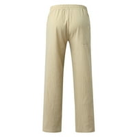 Duks za muškarce muške ležerne pune pune dužine ravne hlače džepne pantne hlače