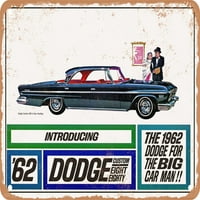 Metalni znak - Dodge Custom Vrata Hardtop Vintage AD - Vintage Rusty Look