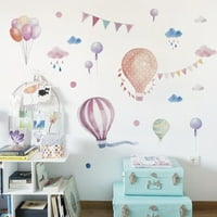 Dječja soba Cartoon Hot Air Balloon Pozadina zidnih naljepnica Decko dekor