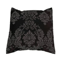 Jastuk od damask dekorativnog jastuka jastuk sham jastuk pokrivač na crnoj boji