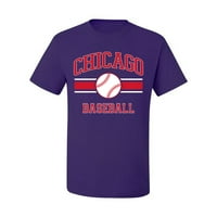 Divlji Bobby City of Chicago bejzbol Fantasy Fon Sports Muška majica, ljubičasta, 5x-velika