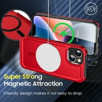 Dteck magnetska futrola za iPhone Pro kompatibilan sa magsafe, teškim matte stražnjim tankim poklopcem