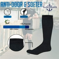 Jahta i Smith veleprodajne ručke duge cijevi, pamučne sportske čarape za cijevi veličine 10-13