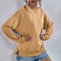 GDFUN ženska modna casual pulover u pulove u boji labavi kapuljač