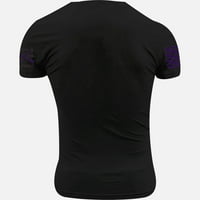 Grunt stil ženska opuštena fit puna majica - 2xl - crna