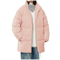 kpoplk ženske zimske prekrivene jakne dame dame pune boje kaputa jakna patentni patentni kaput mekani