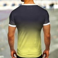 Muške majice Ljetno casual opušteno fit gradijentni kontrast boja kratkih rukava muški vrhovi