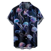 Ljetni muški kratki rukav podvodni svjetski majica casual tiskana havajska majica