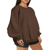 Amiliee ženska prevelika duksela Ležerne prilike sa dugim rukavima, labavi pulover duksevi majice