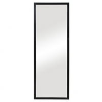 Moderno pravokutno čisto obloženo ogledalo u mat crnoj boji sa unutrašnjim linijama od nehrđajućeg čelika