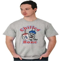 Vintage Chiled do koštane puppijske muške grafičke majice Tees Brisco brendovi L