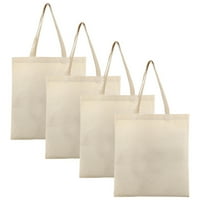 Xinqinghao 15.7 H 11.8 W pamučna torba za višekratnu upotrebu Jednostavne modne torbe za tote ukrašavaju