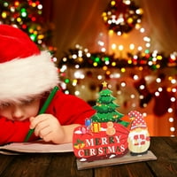 Drveni božićni ukrasi žele Desktop ukrase Santa Yutnsbel
