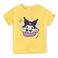 Sanrio majica Kuromi Kawaii Fashion Summer Kratki rukav Thirt Dječja odjeća Slatka djeca Prozračna salona za prozračnost