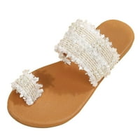 Pearl dekor toe prsten dizajn Theng sandale za žene Ležerne prilike boemske sandale cipele na plaži