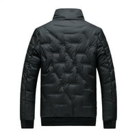 WAVSUF MENS jakne veliki i visoki lagani casunski gumb toplo plišani runo Crni kaputi veličine 2xl
