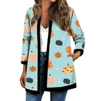 Plus size Blazer za žene stabilna odjeća Ženska hallowee jesen i zimska modna ležerna tiskana jakna