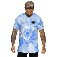 Muška majica Summer Hawaii Beach Casual Sports Tie Dye Košulje za okrugle vrat za muškarce