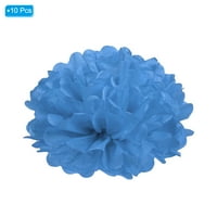 Uxcell 6 tkivo pom poms papir cvijeće kugla za vjenčanje zabava, plavi paket