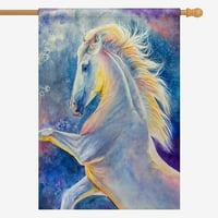 Kućna zastava Ukrasni apstraktni životinjski umjetnički dekor, cool konj za vrt i ukrase kuće, Oxford Tlok Dvostrani kućni baner