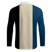 Tosmy Muške polo majice Ležerne prilike Jesen zimska košulja s dugim rukavima od ispisanih top bluza