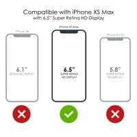 CASICTINKINK Torbica za iPhone XS MA - Custom Ultra tanka tanka tvrda crna plastična pokrivača - jednorog
