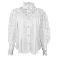Košulje za žene Dressy Ležerne prilike Crochet kornjače Crtle izrez dugih rukava Bluze za majice Elegantne