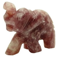Harmonizirajte mini slon lepidolitni statuu ručno izrezbarena kuća Reiki ljekovita kristalna stolna