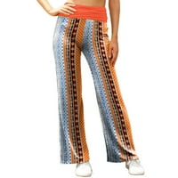 Žene casual pantsboho cvjetne print yoga hlače plus size Lounge hlače ravno široke hlače za noge labave