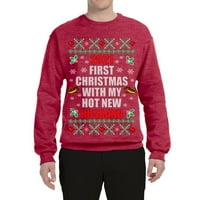 Divlji Bobby, prvi Božić sa mojim vrućim novim mužem ružnim božićnim džemper unise grafičkim dukserom,