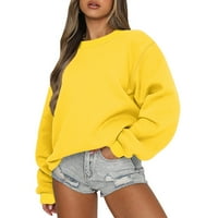 Duks za žene plus pulover od pulca na papiru Loop Fall Y2K dukseri s vježbama pad ramena teen djevojke