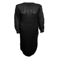 Multitrustna haljina s dugim rukavima, Maxi Crochet uzorak Jednobojno okruglo okruglo okruglo okruglo