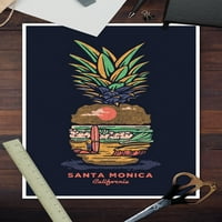 Santa Monica, Kalifornija, ananas sans palmi, tamna